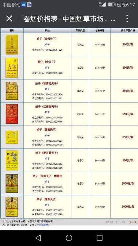 免税华光香烟价格【免税华光香烟价格表】